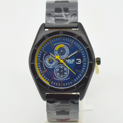 Helix Blue Dial Black Stainless Steel Strap  Men's Watch | TW029HG16