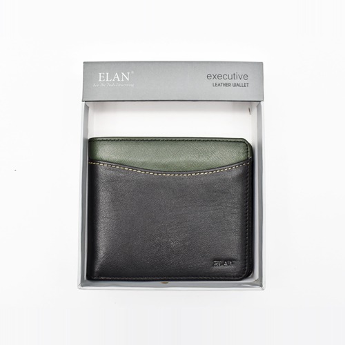 Two Toned Colour Men's Money Clip Leather Bi-Fold Slim Wallet with Card Holder & Money Clipper.