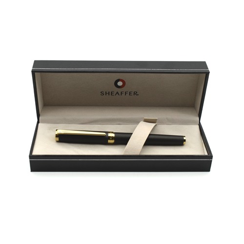 Sheaffer Intensity 9242 Engraved Matte Black with Chrome Plated Trim Fountain Pen |  Ball Pen Provides a Smooth Writing Experience | Perfect for Gifting on Special Occasions