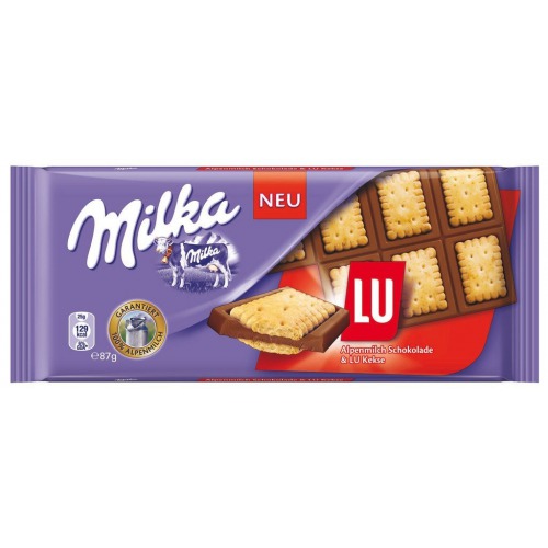 Milka Lu Chocolate Bar Pouch, 87 g