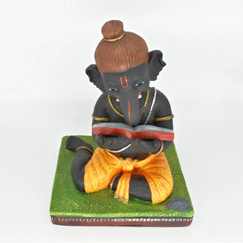 Lord Ganesha Reading a Book Idol 12 inch For Home & Office Decor