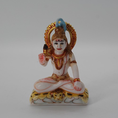 White Marble  Shiva Home Decor, Shiva Idol for Home & Office Temple