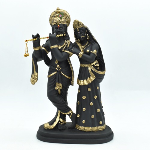 Black Radha Krishna Idol Statue Showpiece 11 inch