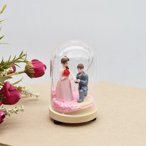 Couple Glass Dome With Fairy Lights