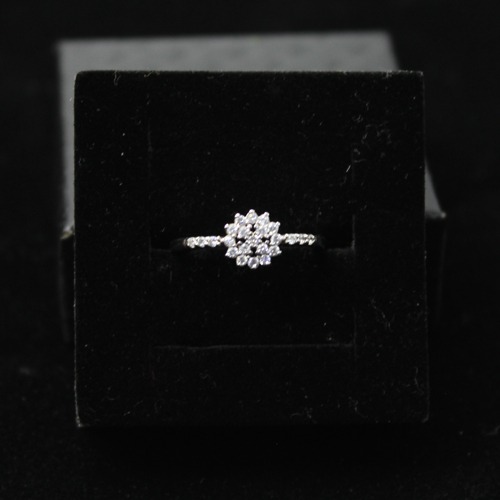 Diamond Flower Silver Ring | Silver Ring | Women's Ring