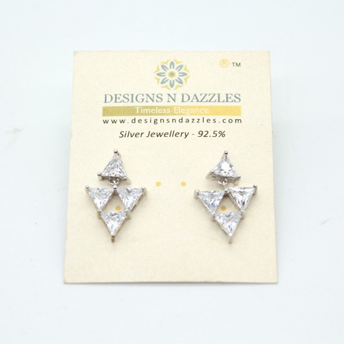 Embellished Triangle Shape Drop Earrings | Earrings | Earrings For Women