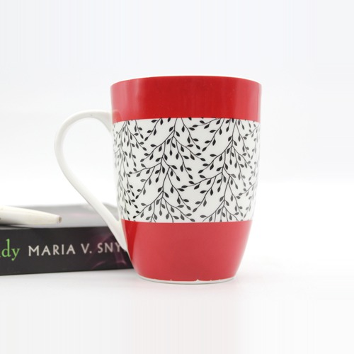 Leaf Design Printed Ceramic Coffee Mug