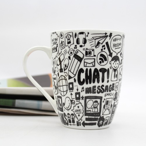 Social Media Printed Ceramic Coffee Mug
