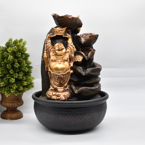 Laughing Buddha Five Layers Unique Design Water Fountain