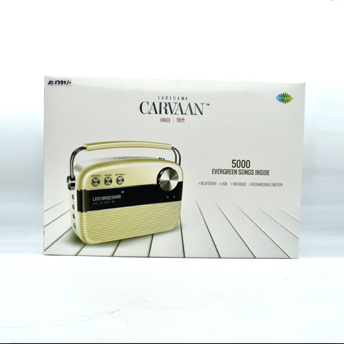 Saregama Carvaan Hindi - Portable Music Player with 5000 Preloaded Songs Porcelain White