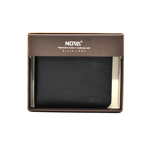 Nova Men's Black Leather Wallet | Leather Wallet for Men | Wallets Men Leather | Mens Wallet