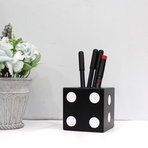 Plastic Cube Shape Pen Holder| Dice Pen Holder | Office & Home Stationery Holder Stationery Organiser Pen Holder Pencil Holder Stationery Holder