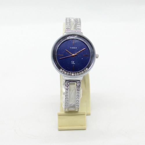 Blue Dial Diamond Design Women's Watch
