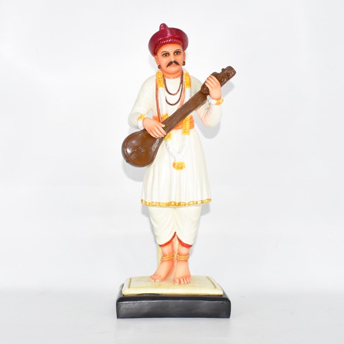 Sant Tukaram Maharaj Standing Idol | Standing Tukaram Idol, Fiber Idol, White