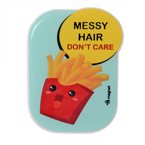 Messy Hair, Don't Care Magnet | Fridge Magnet Cute Decorative Magnet for Refrigerator | Washing Machine |  Fridge Magnet for Home & Kitchen Decoration