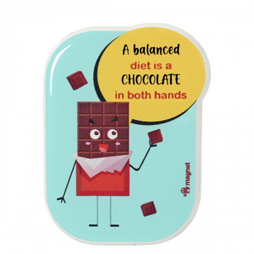 Never late For Chocolate Magnet | Fridge Magnet Cute Decorative Magnet for Refrigerator | Washing Machine |  Fridge Magnet for Home & Kitchen Decoration
