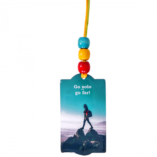 Go Solo, Go Far Car Hanging | Gifts Acrylic Car Hanging Accessories Printed Interior Decoration, Plastic, Multicolor | Car Hanging
