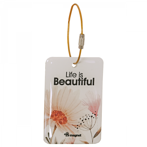 Life is Beautiful Bag Tag | Luggage Tags for Trolley, Suitcase, Backpacks