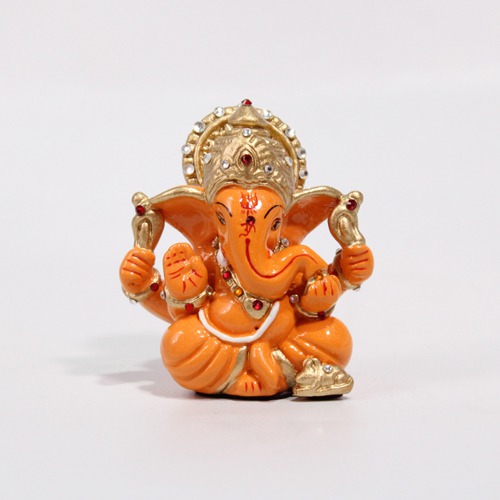 Fiber Car Dashboard Ganesh Idol For Home and Office Decor