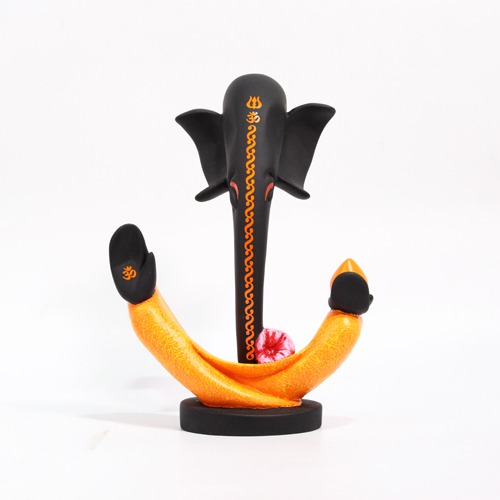 Orange Unique Design Ganesha Idol For Office  Decor