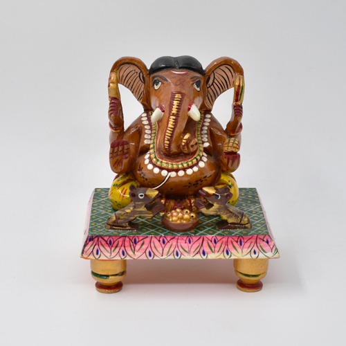 Brown Colour Ganesh Idol Showpiece For Home Office