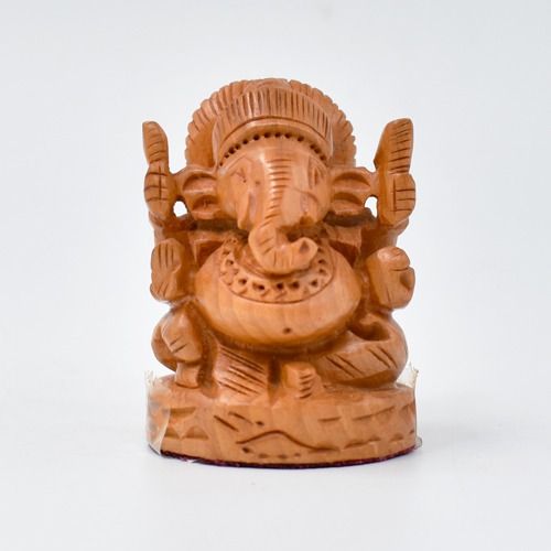 Baby Wooden Ganesha For Car Dashboard