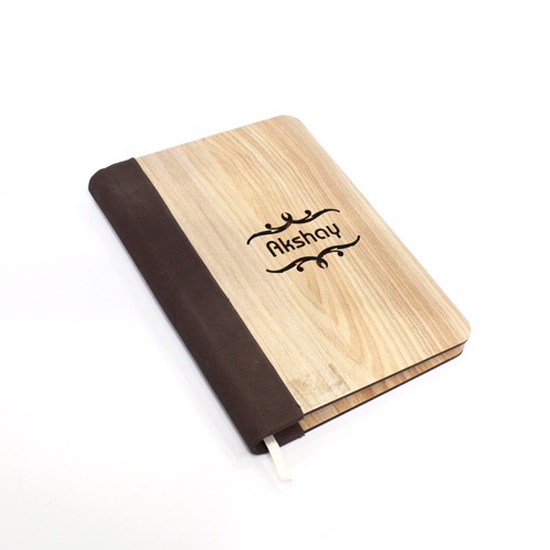 Personalised A5 Wooden Diary | Personalised Diary | Best Customised Notebook To Gift