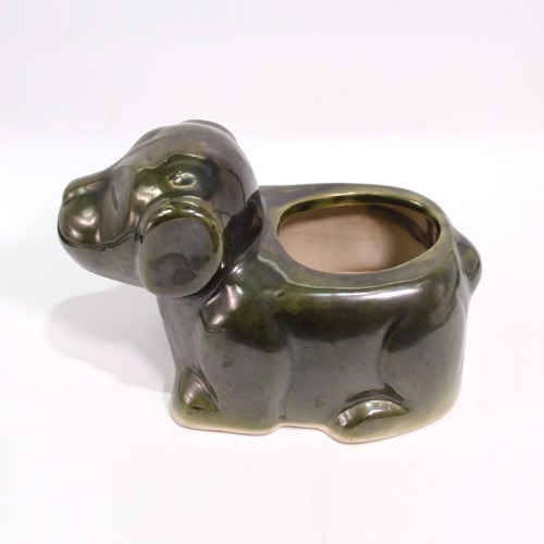 Vintage Ceramic Brown Dog Planter Pot | Ceramic Planters, Table Top Indoor Planter Pot Ceramic Planter For Indoor Plants And Succulents Pot