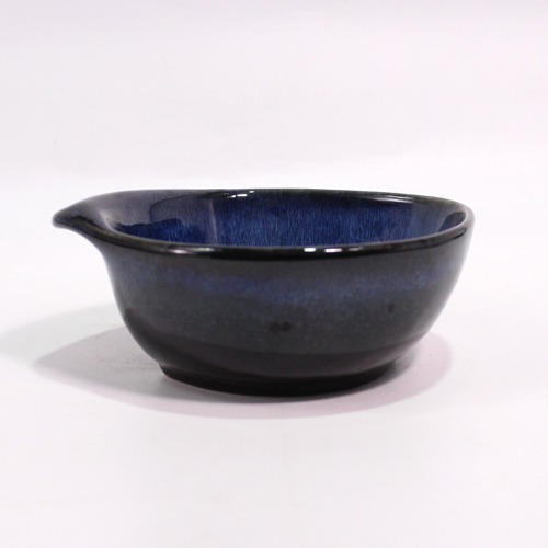 Blue Art Glass Bowl Shape Planter | Decorative Indoor Ceramic Pots for Plants