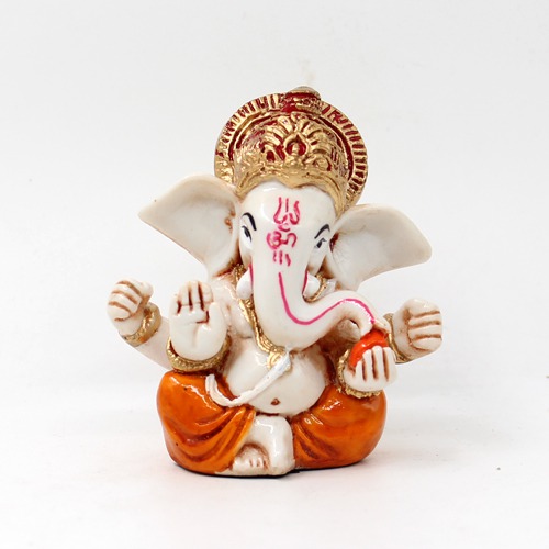 Mukut Kan Ganesh statue For Car Dashboard, Ideal Gift For Father, Brother