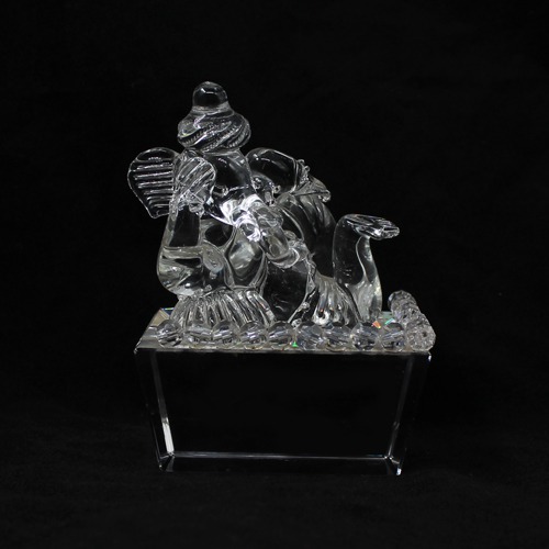 Crystal Glass Ganesh For Home &  Office Decor