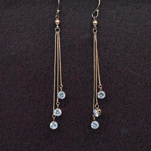 Diamond Drop With Chain Earrings | Diamond Earrings | Earrings