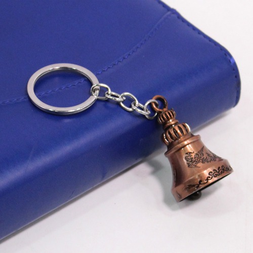 Copper Bell Keychain | Premium Stainless Steel Keychain With Crystal For Gifting With Key Ring Anti-Rust | For Car Bike Home Keys for Men and Women
