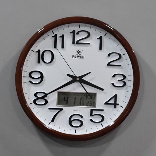 Date With Month Power Quartz Wall Clock( 16.5 x 16.5 inches )