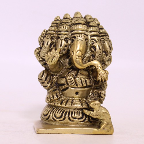 Panchamukhi  Lord Ganeha Idol For Pooja Ghar, Home Decor, Office
