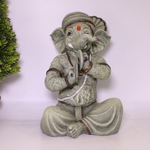 Decorative  Lord Ganesha Playing Taal Showpiece For Home& Office Decor