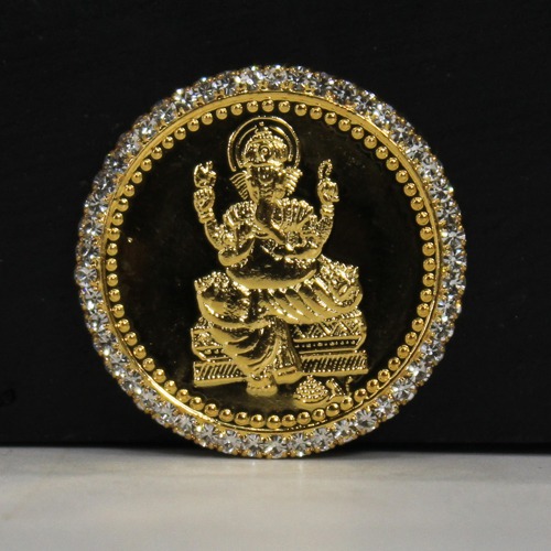 Gold Plated Coin ( Ganapti)