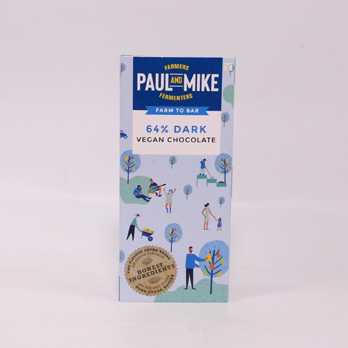 64% Vegan Dark Chocolate | Paul and Milk