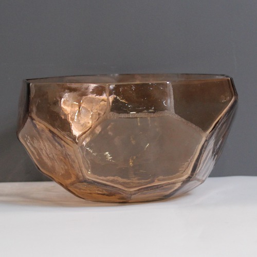 Copper Glass Hexa Candle Holder | Planters Glass Flower Plant Pots Modern Decorative Gardening Pot