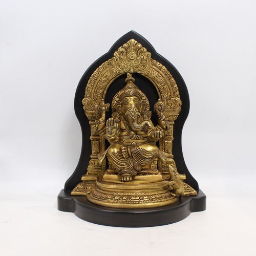 Brass Lord Ganesha Metal Base For Home Decor