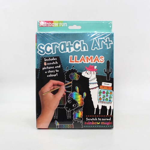 Scratch Art Llamas| Rainbow Fun | Activity Book