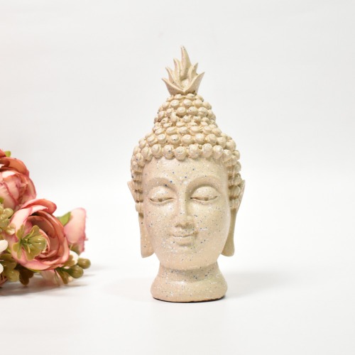 White Buddha Face Small Statue | Gautam Buddha Idol Statue for Home | living room | study room | Gifting items Decorative Showpiece