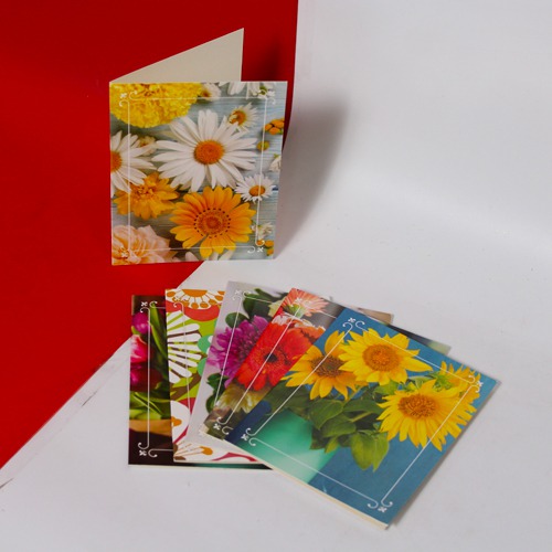 Flower Printed Note Cards | 6 Different Card Set