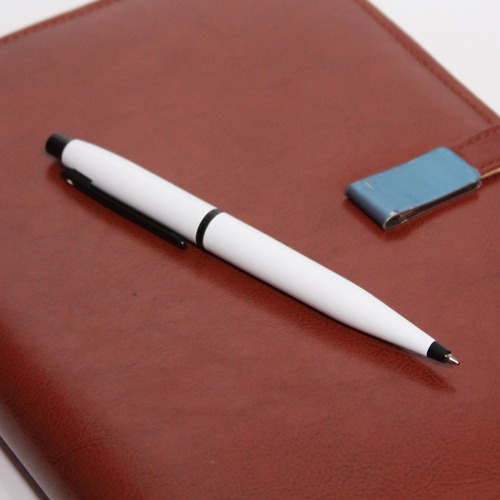 Sheaffer VFM Ballpoint Pen – Glossy White With Matte Black Trim