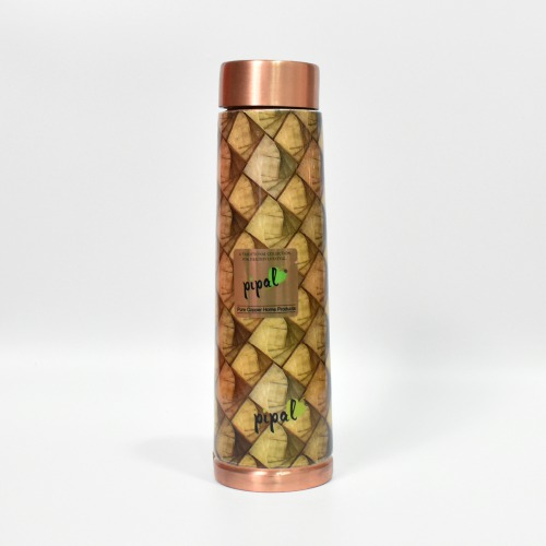 Valley Copper Printed Water Bottle | Designer Copper Bottle 950ml