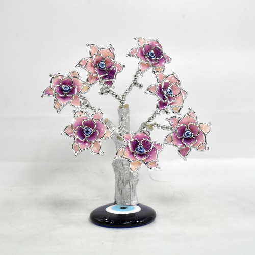 Evil Eye Tree Decorative Showpiece, Feng Shui Evil Eye Flower Tree For Good Luck| Nazar Suraksha Kawach