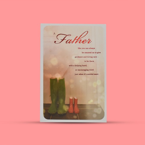 Father Like you Can Always be Counted on to Give Guidance and Loving Care | Father's Day Greeting Card