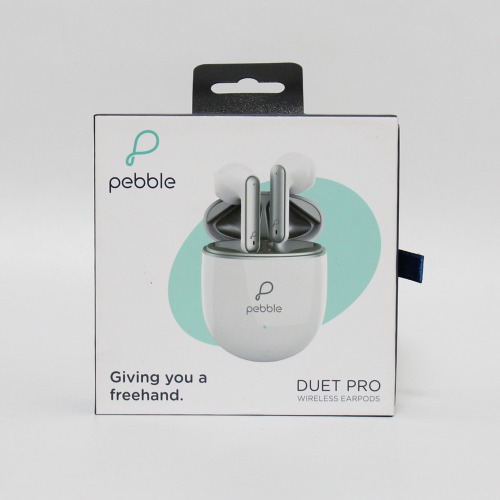 Pebble Duet True Wireless Ear Pods Headset With Mic (white) With Bluetooth V5.0