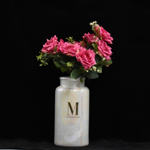 Flower Vase For Artificial Flowers Home Decoration | Flower Vase For Living Room and Office | Ceramic Flower Vase