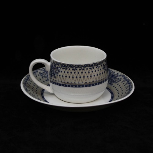 Beautifully Designed Printed Blue Design Tea Cup And Saucer 6 Piece Set For Tea | Green Tea Or Coffee